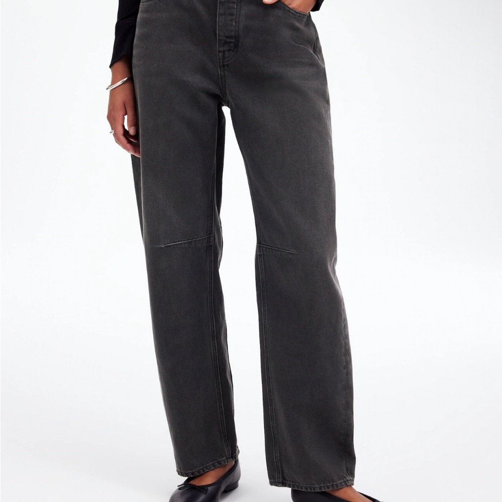 New Madewell The Petite Darted Barrel-Leg Jean 27P - Picture 2 of 9